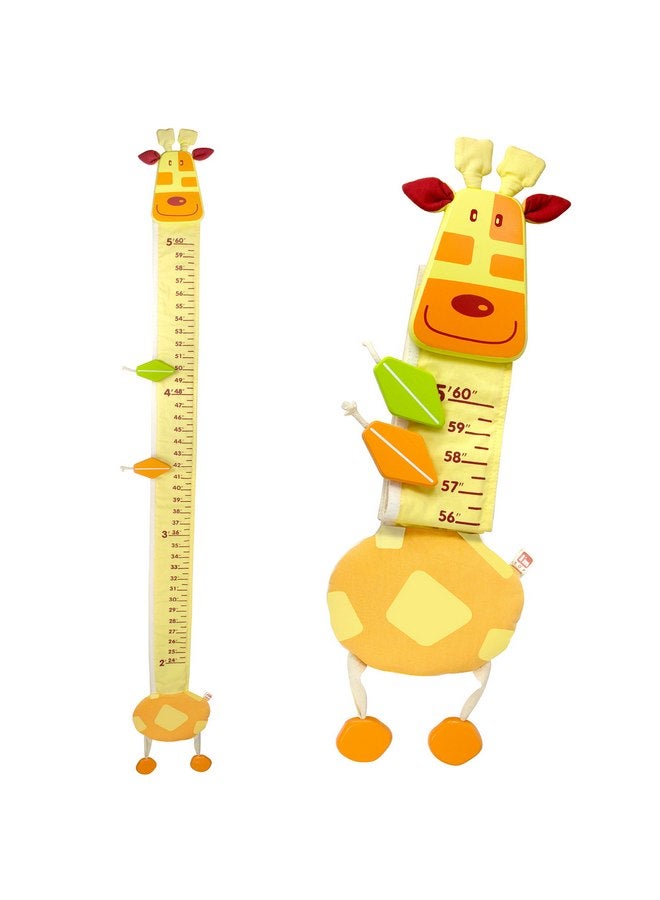 I'm Wood and Fabric Wall Growth Chart, Height Measurement, Scale, Ruler for Kids (Giraffe) - Image 1