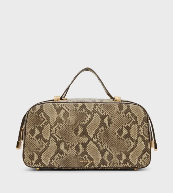 ANNE KLEIN Anne Klein Snake Patterned Handheld Bag