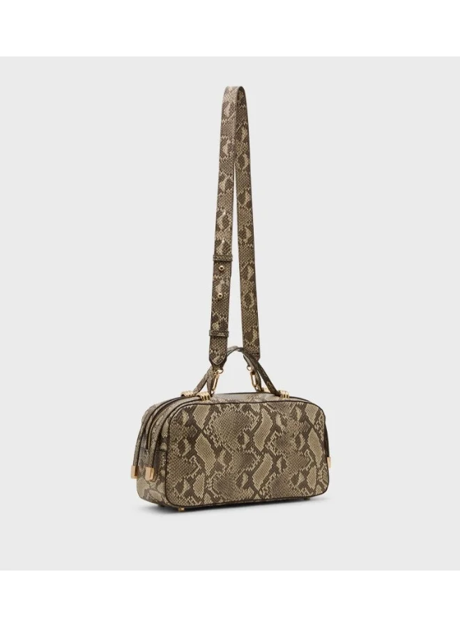 ANNE KLEIN Anne Klein Snake Patterned Handheld Bag