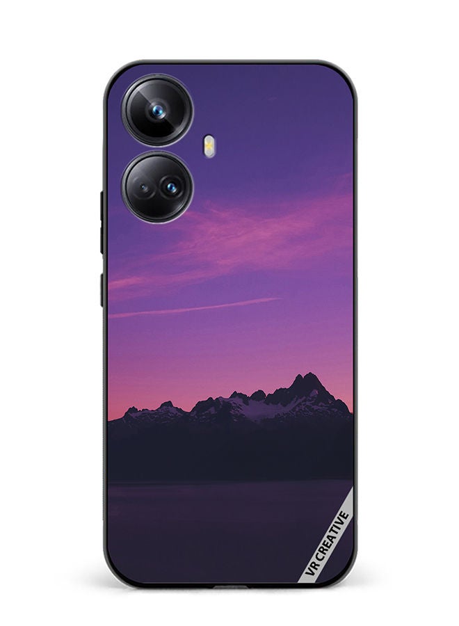 VR CREATIVE Protective Case Cover For Realme 10 Pro Plus Purple Mountain Design Multicolour - Image 1