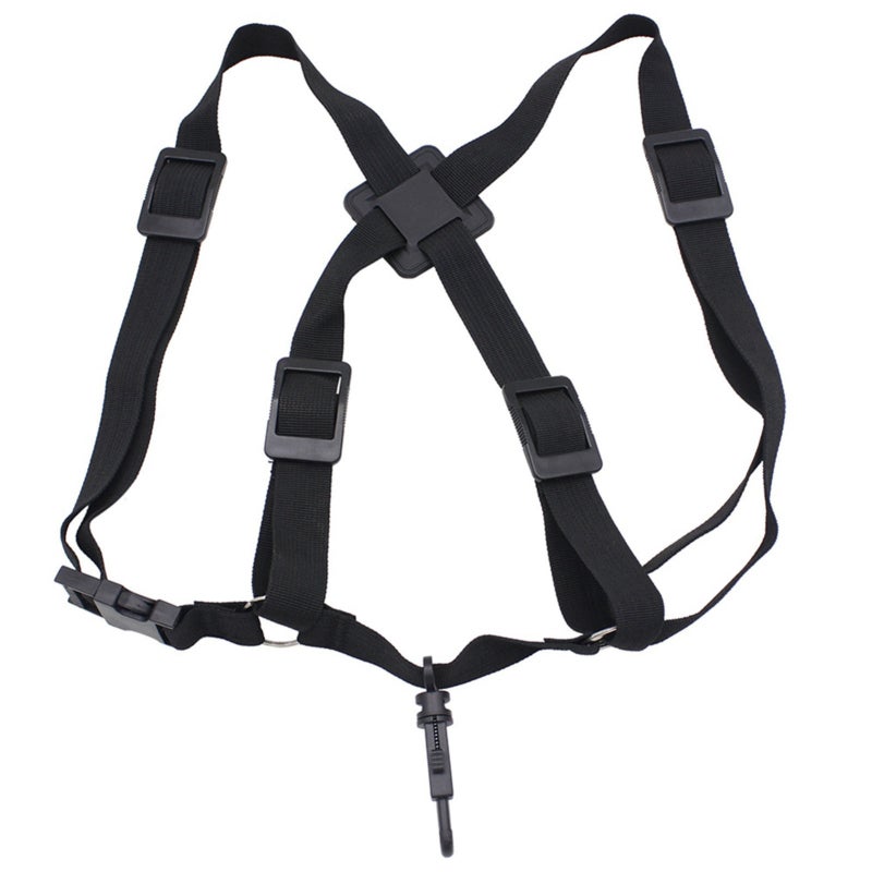 Adjustable Saxophone Shoulder Strap Nylon Soft Comfortable Stainless Steel Collar - Sturdy Durable Ergonomic Spine Pressure Relief for Saxophone Players - Image 3