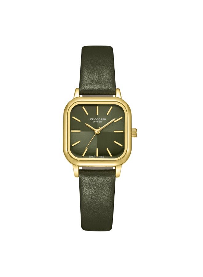 Lee Cooper ساعة يد نسائية جلدية تناظرية LC08152.177 - 26X33 مم - Image 1