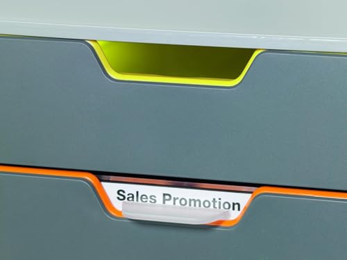 Durable Varicolor 4 Drawer Unit - Gray Desktop Drawer Set with 4 Color Coded Draws - Letter to Folio Size Files - Perfect for Storing Documents and Paper Work - Image 5