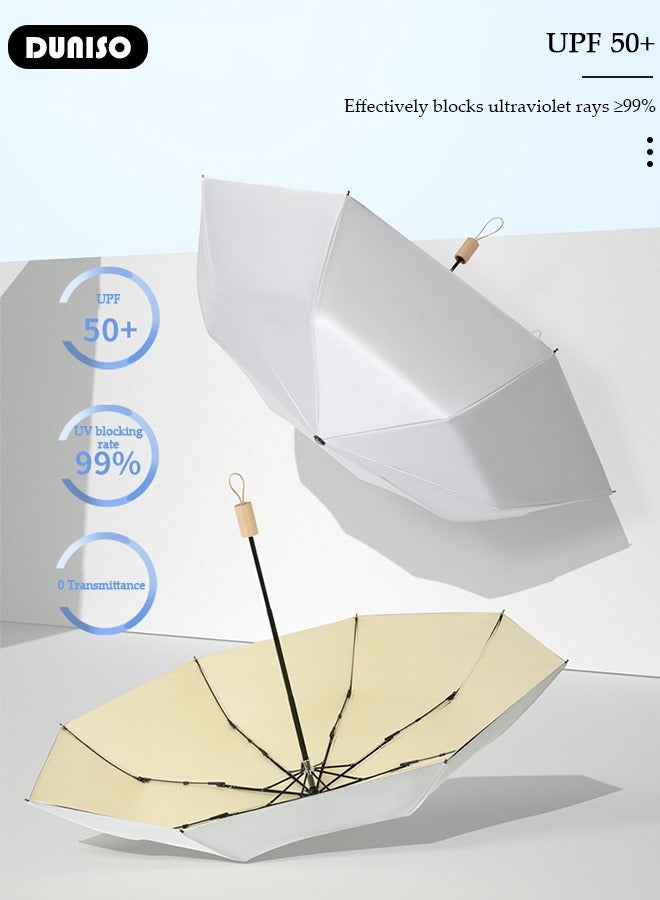 DUNISO Travel Umbrella UV Resistant, Folding Umbrella Sun Protection Lightweight Compact Portable Waterproof Windproof Rain Umbrella for Men Women - Image 2