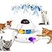 MOHAYA Interactive Cat Toys for Indoor Cats4in1 Automatic Kitten Toy with Laser Fluttering Butterfly Moving Feather Track Balls USB Rechargeable SelfPlay Electronic Toy for Kittens Adults - Image 3