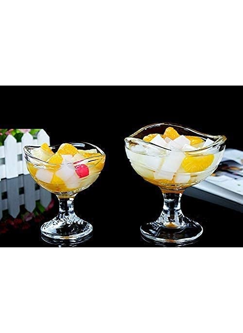 Kmart KHODIYAR Crystal Clear Transparent Glass Round Shape Ice Cream Bowl Perfect for Dessert Ice Cream Fruit Salad and Cocktail Cups Dessert Bowl150 ml 6  - Image 5