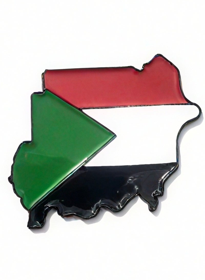 Sudan Flag Map Iron Mobile Sticker