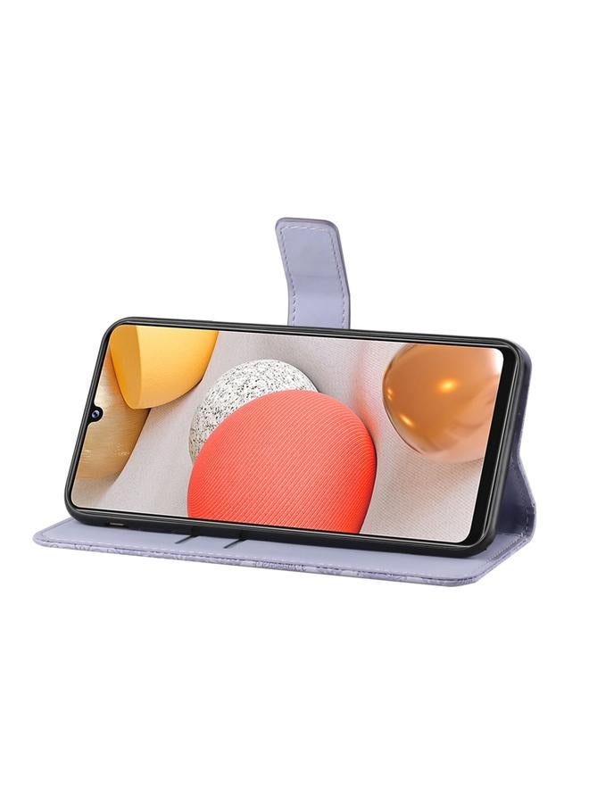 اس-توب جراب لهاتف Samsung Galaxy A22 4G، جراب هاتف جلدي منقوش بنمط عرقي - Image 4