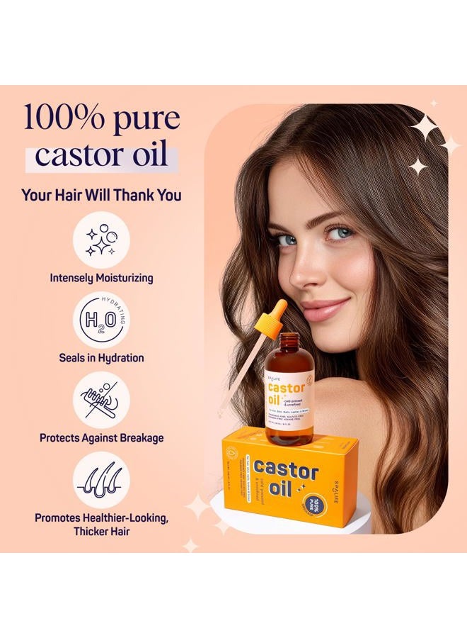 SpaLife Beauty Pure Multipurpose Castor Oil For Hair, Skin, Nails, Eyelashes & Eyebrows 8 Fl Oz - Image 4