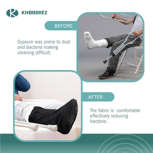 KHOOBREZ Pu Coating Waterproof Cast Leg Cover 1 Unit Universal Size CLC(Black) - Image 4
