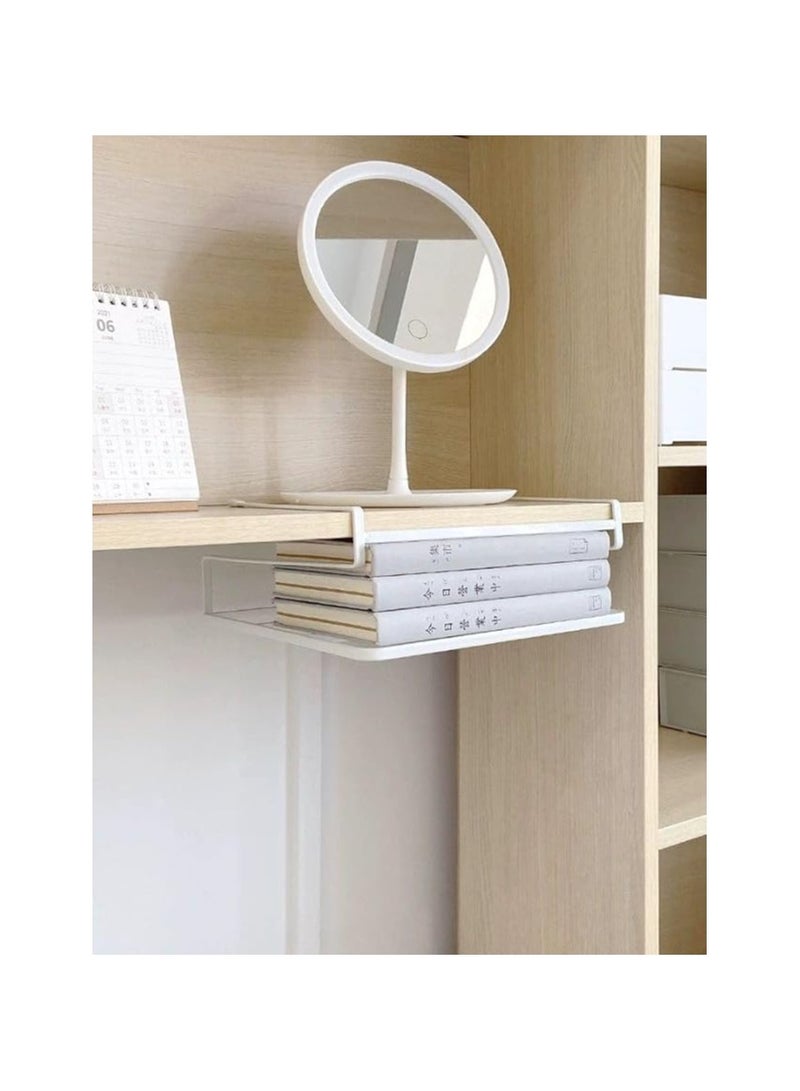 Laptop Stand Dormitory Desktop Student Artifact Storage Basket Hanging Under Table Iron Stand Storage Rack - Multicolor - Image 2