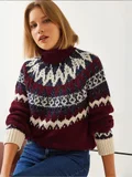 Bianco Lucci Burgundy Red