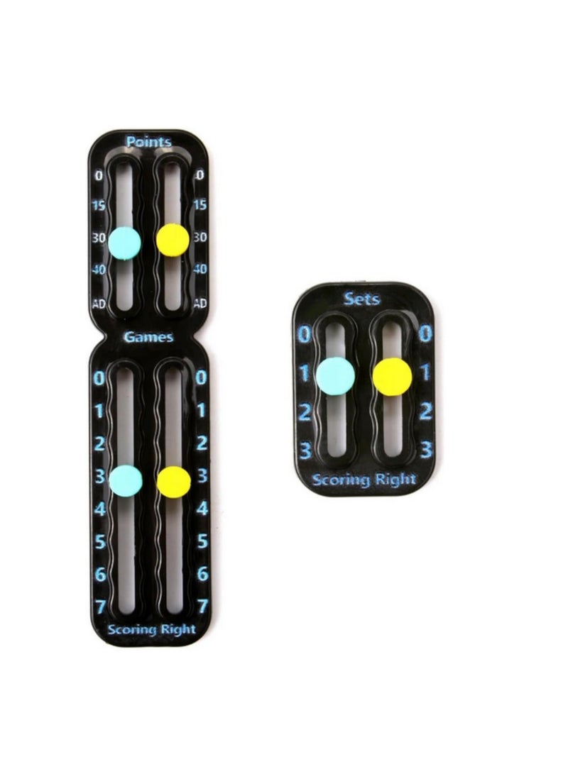 عداد تسجيل النقاط لكرة المضرب والبَدل المُعتمد من ITF - لوحة تسجيل صغيرة سهلة التركيب لتتبع النقاط والجولات والمجموعات - عداد تسجيل متوافق مضمن مضرب تنس صغير - Image 2