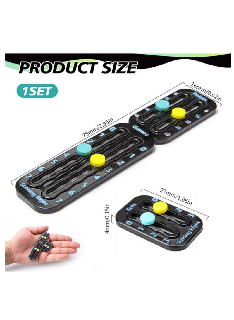 عداد تسجيل النقاط لكرة المضرب والبَدل المُعتمد من ITF - لوحة تسجيل صغيرة سهلة التركيب لتتبع النقاط والجولات والمجموعات - عداد تسجيل متوافق مضمن مضرب تنس صغير - Image 4