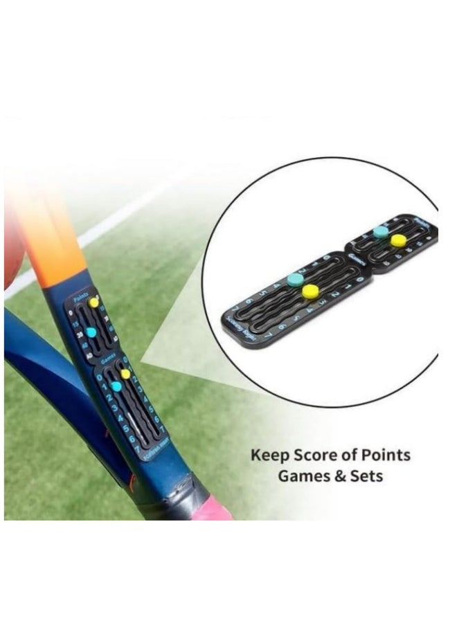 عداد تسجيل النقاط لكرة المضرب والبَدل المُعتمد من ITF - لوحة تسجيل صغيرة سهلة التركيب لتتبع النقاط والجولات والمجموعات - عداد تسجيل متوافق مضمن مضرب تنس صغير - Image 5