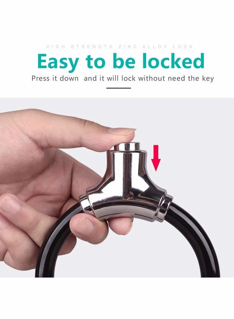 Generic Mini Bike Lock Cable Portable Anti-Theft Bike Bicycle Lock Security Cycling Cable Lock Zinc Alloy Senior Waterproof Travel Luggage Locks Helmet Lock - Image 4