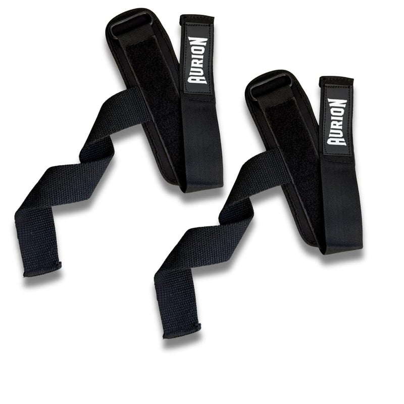 Aurion Heavy-Duty Nylon Wrist Wraps | Professional Strength Wrist Support for Weightlifting, Bench Press & Powerlifting | Adjustable Compression Wraps with Thumb Loop for Men & Women (Black) - Image 4