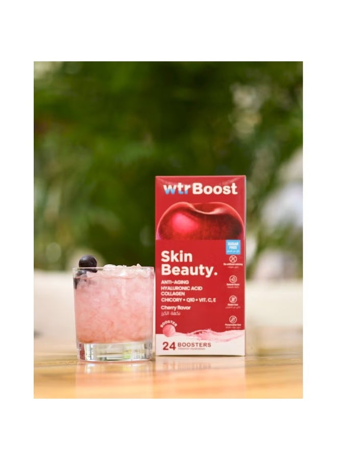 WTR Boost Skin Beauty Effervescent Boosters, Anti-Aging - Cherry Flavor 24 Tablets - Image 4