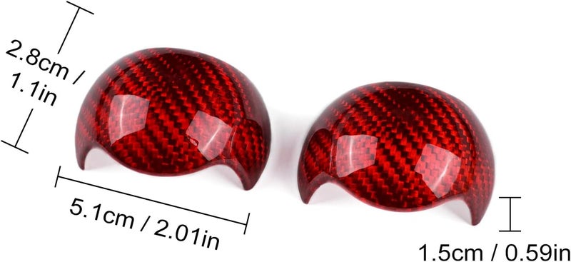 AIRSPEED Carbon Fiber Gear Shift Knob Cover for Ford Mustang (2015-2023) - Red - Image 3