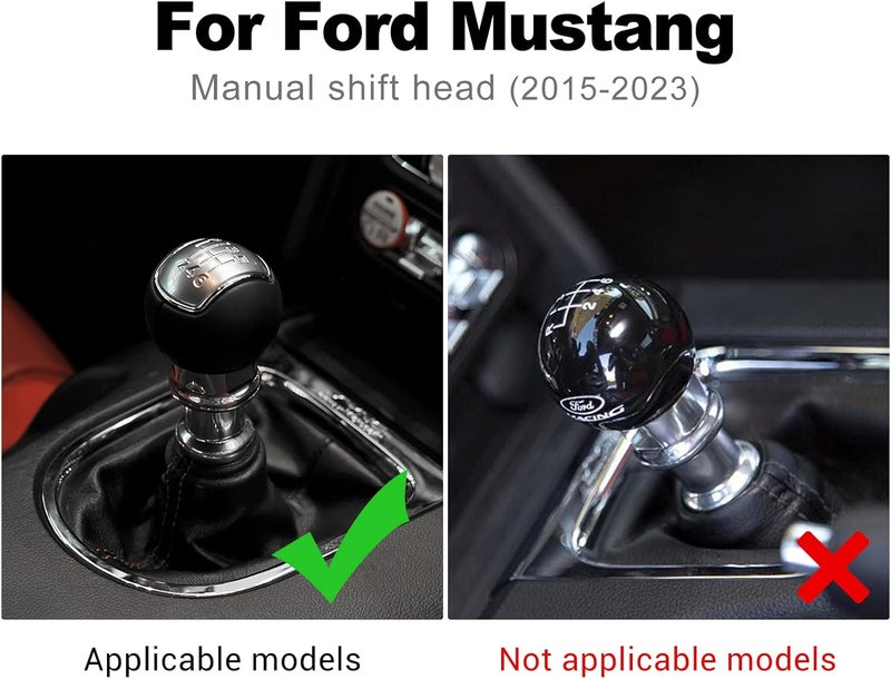 AIRSPEED Carbon Fiber Gear Shift Knob Cover for Ford Mustang (2015-2023) - Red - Image 2