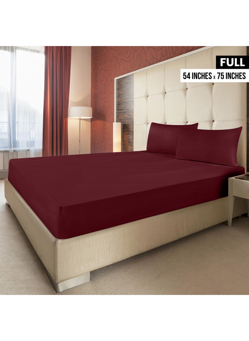 Utopia Bedding Utopia Bedding Full Fitted Sheet - Bottom Sheet - Deep Pocket - Soft Microfiber - Shrinkage and Fade Resistant - Easy Care -1 Fitted Sheet Only (Red Burgundy)  - Image 2