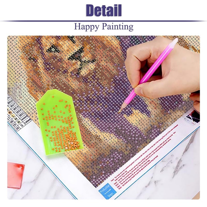 BOHADIY Jesus Diamond Painting Kits for Adults. Easter Religion Christ Diamond Art Full Drill Round Gem Art Lion 5D Diamond Dots Suitable Home Wall Decor 12x16inch - Image 5