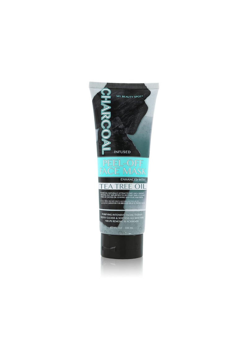 My Beauty Spot - My Beauty Spot Charcoal Face Mask Peel-Off Face Mask Skin Care Black Head Remover for Face Infused with Tea Tree 6.7oz - Image 1