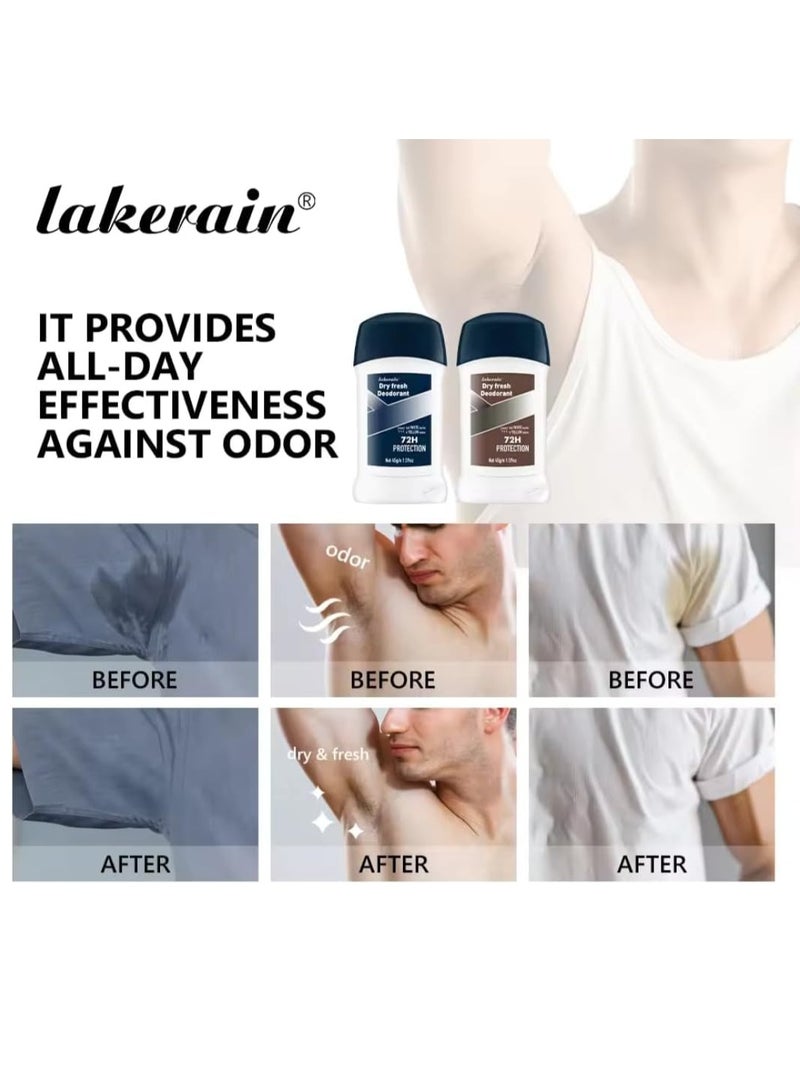 lakerain Dry Fresh Deodorant Musk Anti White Marks and No Yellow Stains on Clothing Long Lasting Sweat and Oduor 72H Protection Dry Deodorant for Armpit and Other Parts Oduor Control Cream 01 - Image 2