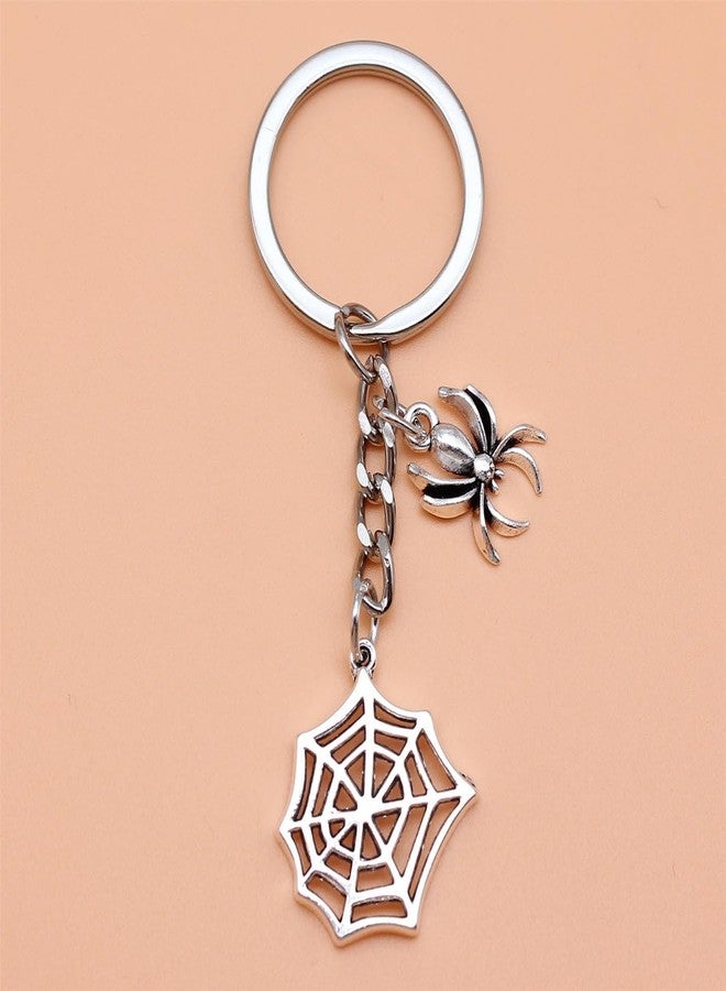 iMagitek 40 Pcs Spider Web Keychains Halloween Spider Gift Keychains Spider Charm Pendant Keychain for Halloween Gifts - Image 3