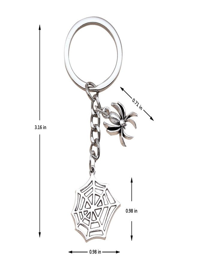 iMagitek 40 Pcs Spider Web Keychains Halloween Spider Gift Keychains Spider Charm Pendant Keychain for Halloween Gifts - Image 2