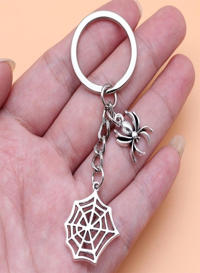 iMagitek 40 Pcs Spider Web Keychains Halloween Spider Gift Keychains Spider Charm Pendant Keychain for Halloween Gifts - Image 4