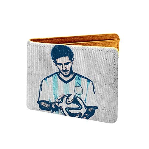 ShopMantra Wallet for Boys | Messi Artwork Printed Bi-fold Boys Purse | Long Lasting Faux Leather Teens, Boys - Image 3