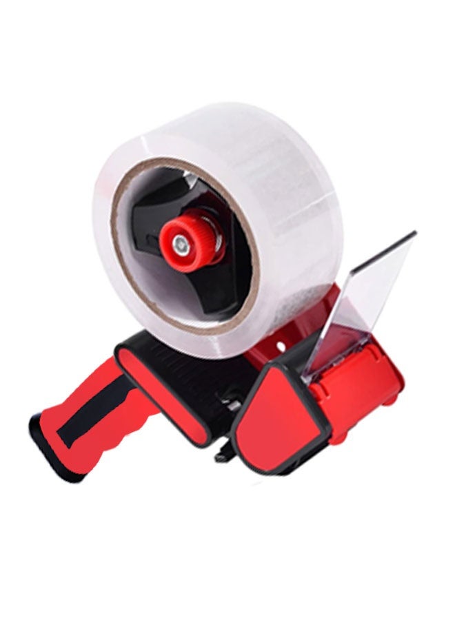 HAWAWA Packaging Tape Dispenser  for 5cm Wide Packing Tape, 76mm Core for Carton, Packaging and Box Sealing, Silicone Handle Red - Image 1