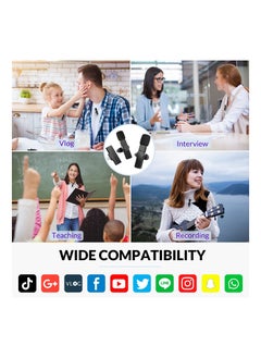KASTWAVE Wireless Lavalier Microphone for iPhone iPad, Plug-Play Wireless Lapel Mic with 3 Level Noise Reduction Auto-Sync for Video Recording, for TikTok YouTube Facebook Live Stream with 2 Pack Wireless Mics  - Image 4