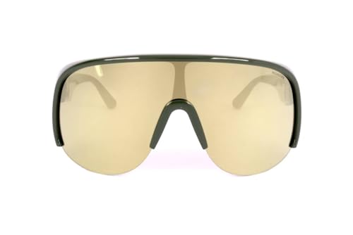 Moncler مونكلر PHANTHOM ML0202 نظارات شمسية للجنسين بلون أخضر داكن لامع وبني 00125 - Image 3