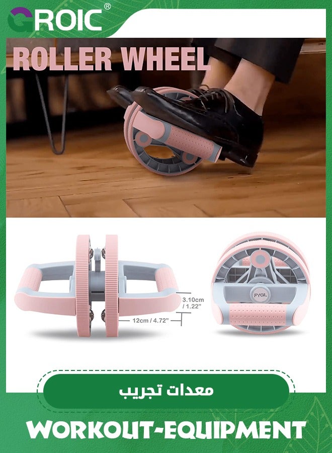 GROIC معدات تمرين 14 في 1، صالة الألعاب الرياضية المنزلية، جهاز آب رولر، قضبان الدفع، مجموعات الدمبل، أجراس كيتل، أربطة المقاومة، مدرب الظنبوب، قرص التدليك، دعم التمدد، تمرين الزنبرك، عجلة البطن - Image 5