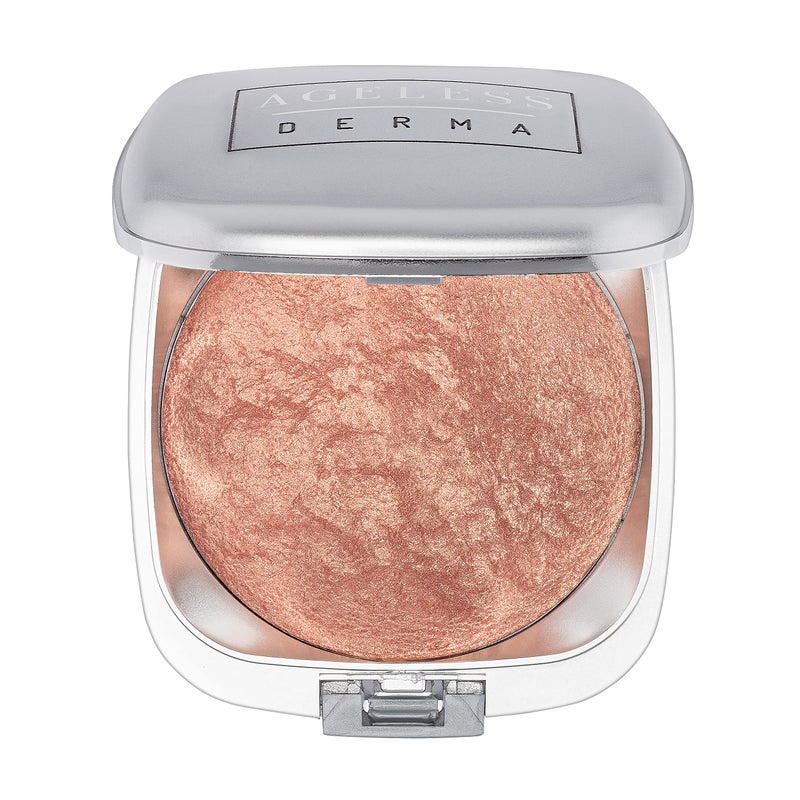 Ageless Derma Baked Mineral Makeup Healthy Blush with Botanical Extracts Apricot Swirl Made in USA Highlighter Makeup