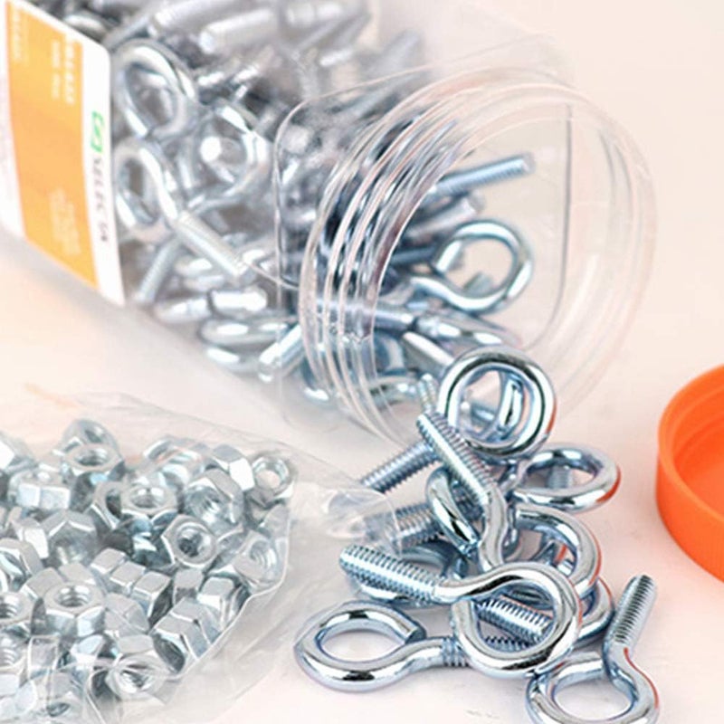 Steel 1-1/4-20 x 2 Eye Bolts with Hex Nuts, 100