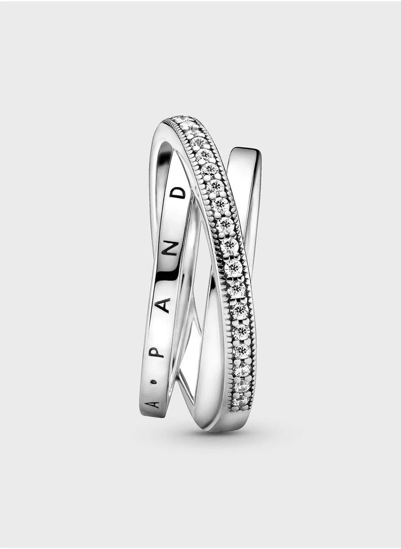 Pandora  Crossover Pavé Triple Band Ring for Women | Best Price UAE