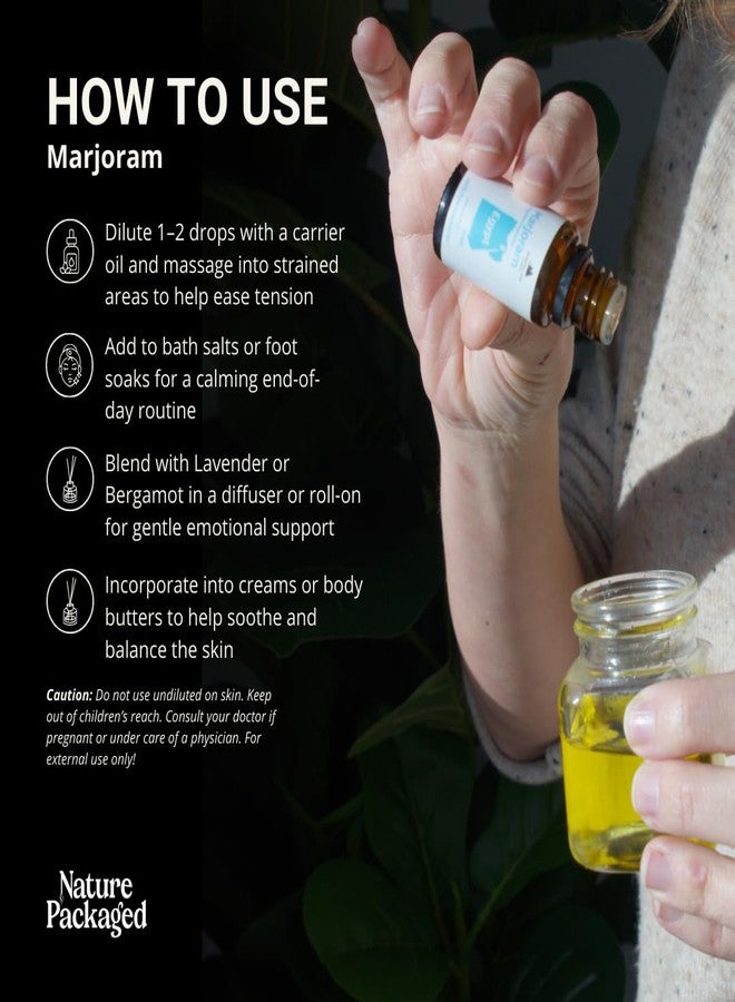Nature Packaged Marjoram Essential Oil - Aceite de Mejorana Direct from Egypt for Massage & Aromatherapy | Premium Therapeutic Grade - 15ml - Image 4