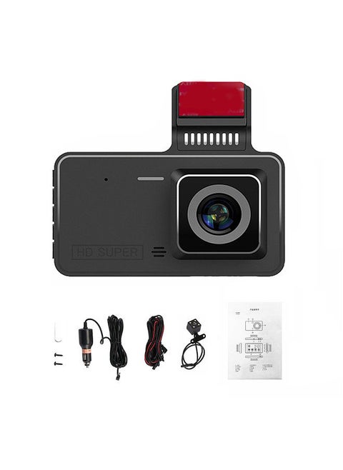 1080P DVR Dash Camera 4 بوصة مسجل قيادة السيارة Dashcam 170 درجة زاوية واسعة مع دعم شاشة تعمل باللمس للرؤية الليلية حلقة تسجيل كشف الحركة عكس الصورة