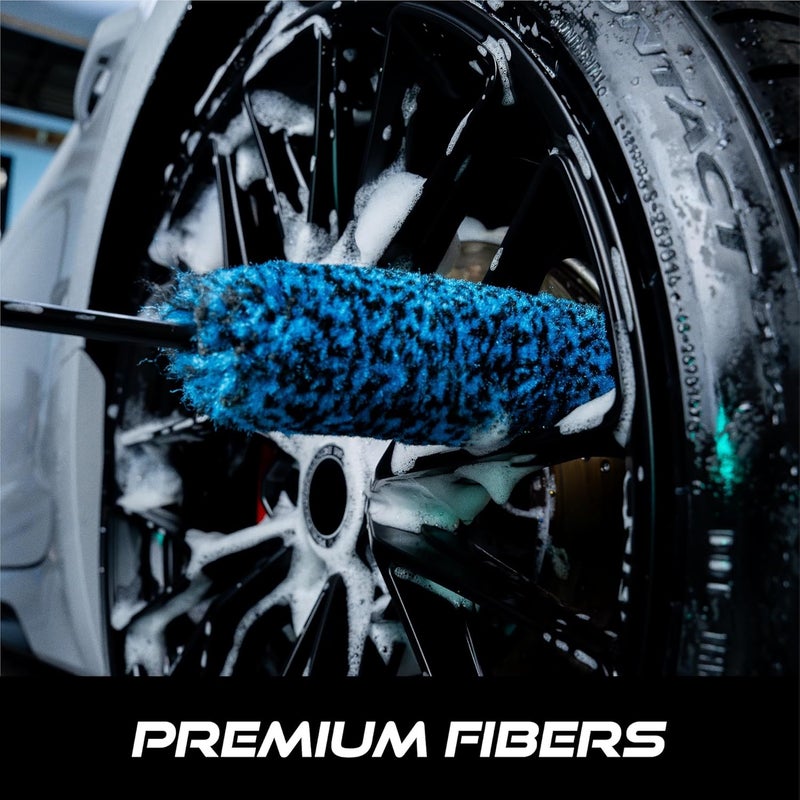 VIKING Wheel Brush Set, Wheel Cleaner and Barrel Brush Kit, Includes Regular and Slim Diameters, 16 Inch Length, Teal, 2 Pack Cleaner resistant - Image 4