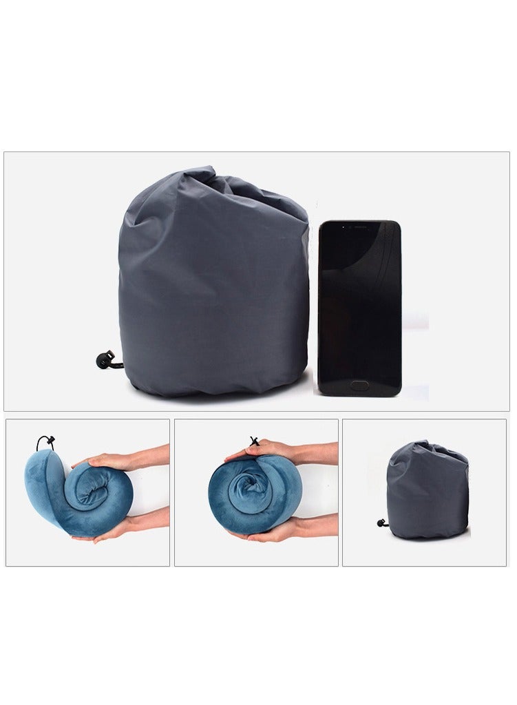 Travel neck pillow for sleeping made of pure memory foam GREY  - Image 5