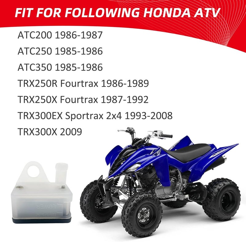 JAVIK Rear Brake Master Cylinder Fluid Reservoir for Honda ATVs - Image 2
