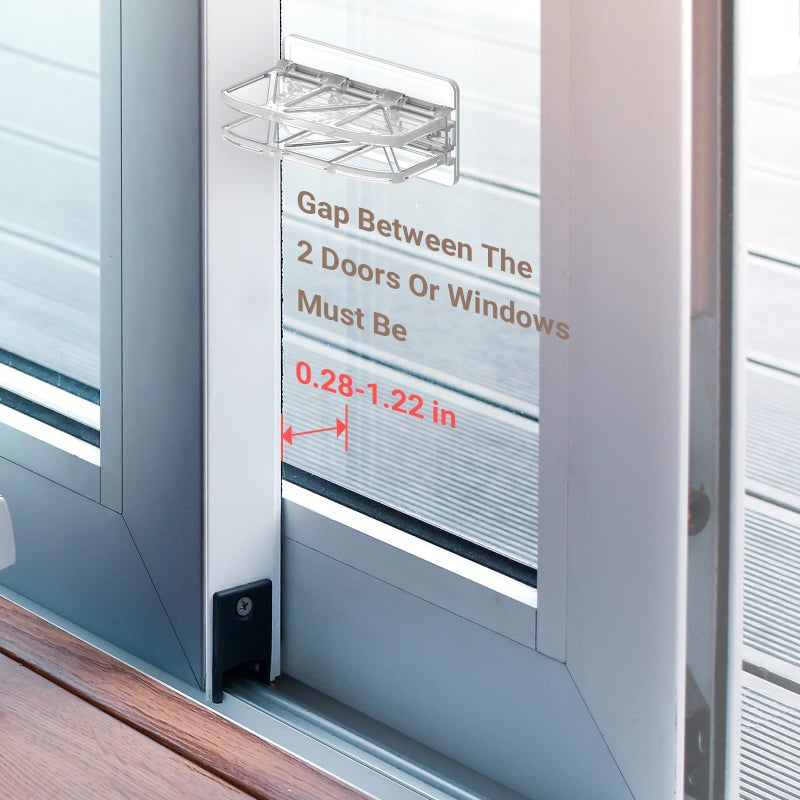 WINONLY Sliding Door Lock Window Locks - 2 Pack Sliding Glass Door Lock for Child Safety Closet Door Security Locks for Kids Home Security Door Lock Safety Childproof for Inside Flip Door Latches Bar Stopper - Image 5