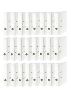 24-Piece Fixed Broad Box File White 3 Inch Width