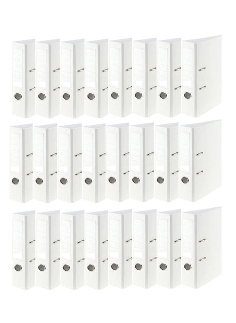 24-Piece Fixed Broad Box File White 3 Inch Width