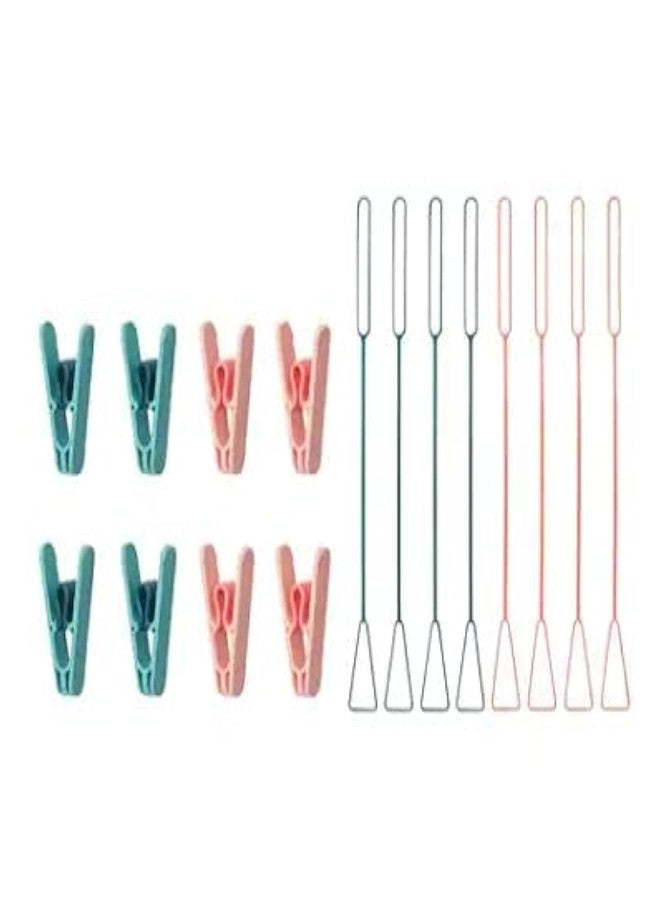ledieu® SLIBB Hanging Clothes peg (8PC) Peg with Hanging Wire and Plastic Spring; Cloth Clip