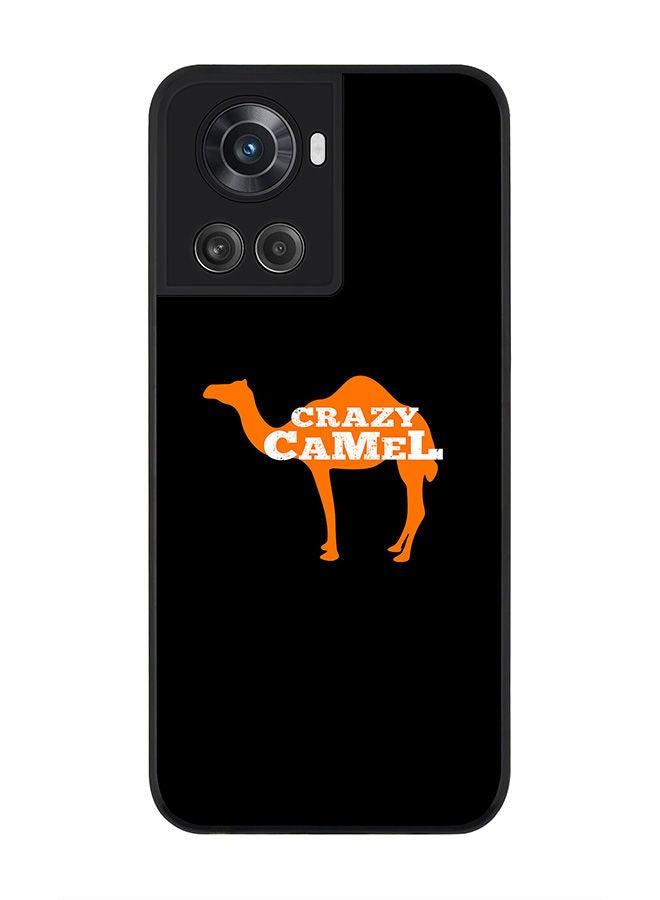 Stylizedd Rugged Black edge case for OnePlus 10R 5G/OnePlus Ace 5G Slim fit Soft Case Flexible Rubber Edges Anti Drop TPU Gel Thin Cover - Crazy Camel - Image 1