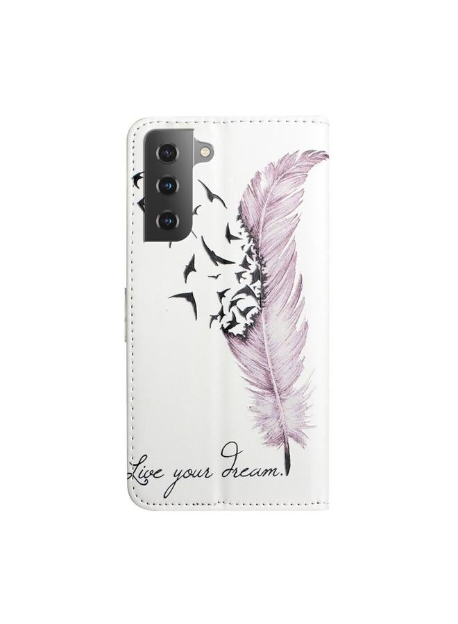 اس-توب جراب لهاتف Samsung Galaxy S22 5G، جراب جلدي منقوش بالزيت ثلاثي الأبعاد - Image 3